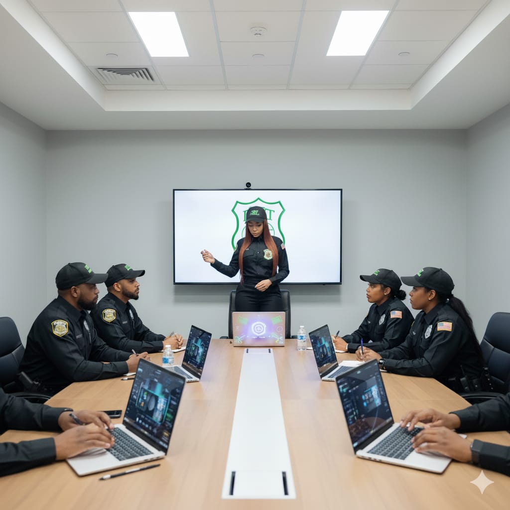 Training session in boardroom